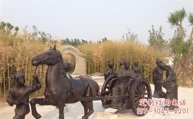 合肥城市公园的马车雕塑
