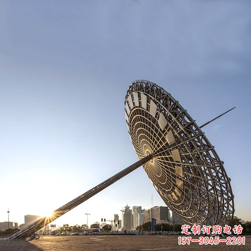 合肥引领城市风采的大型不锈钢创意日晷雕塑