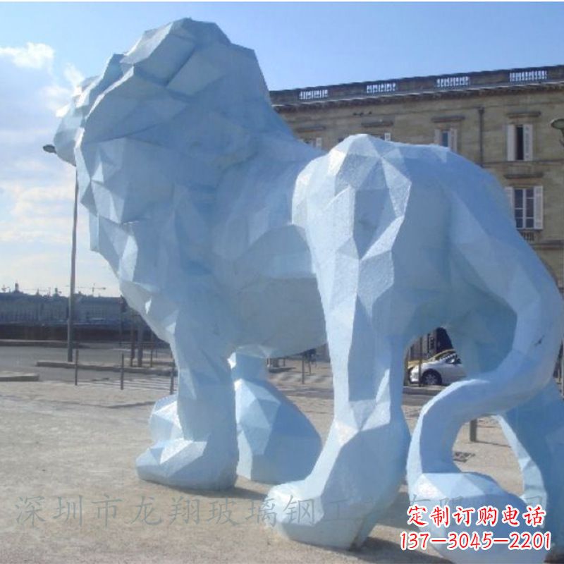 合肥城市街道创意动物狮子景观雕塑摆件