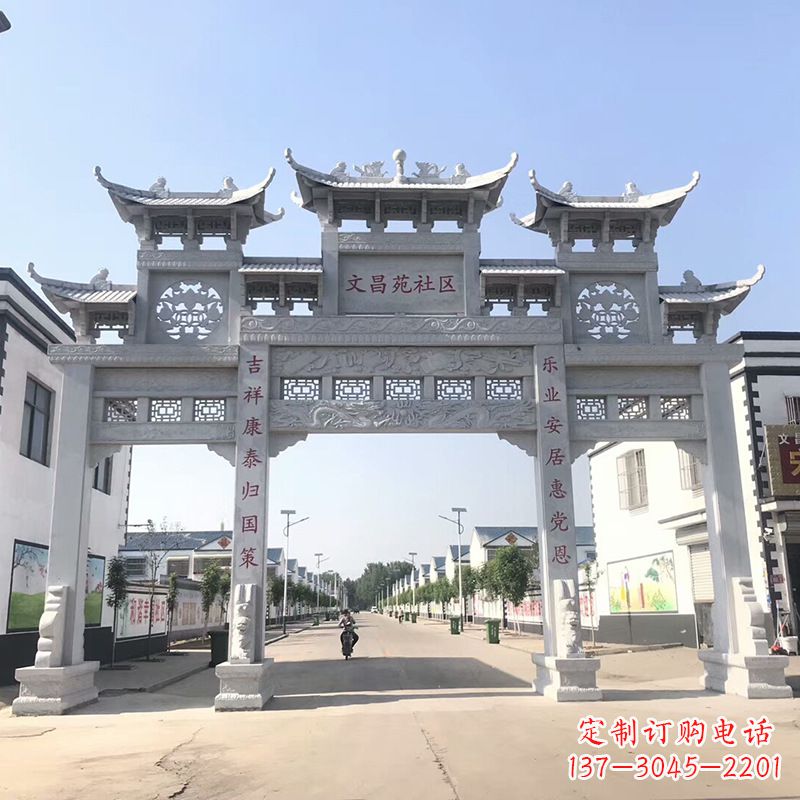 合肥社区四柱雕塑——缅怀老北京的文化精髓