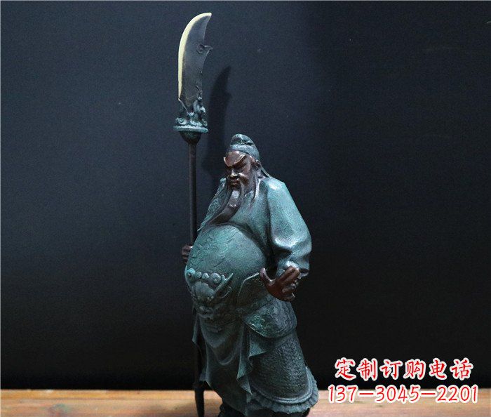 合肥玻璃钢仿铜关公雕塑