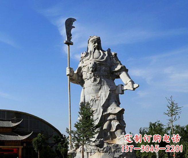 合肥持刀武财神关公石雕