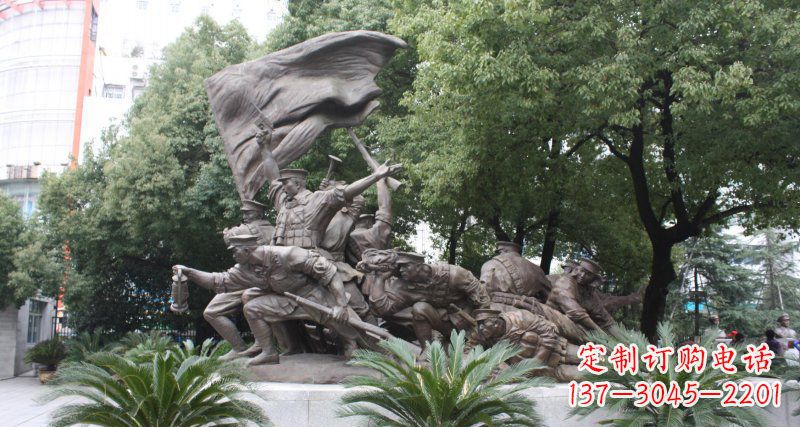 合肥革命战士的英勇雕塑