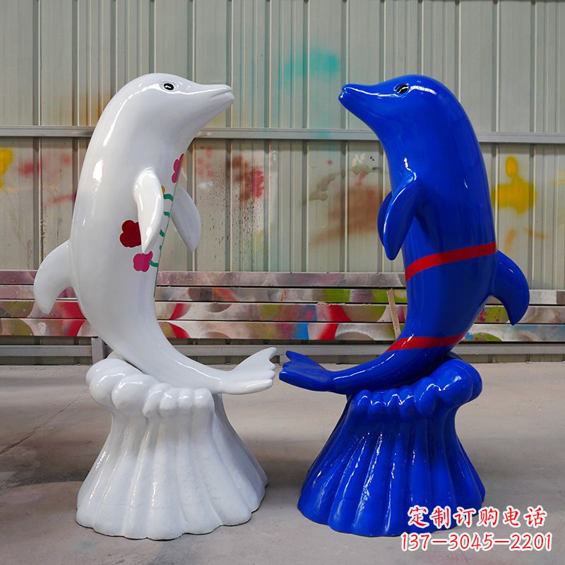 合肥海豚雕塑美丽的景观装置