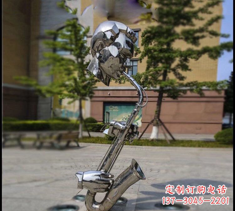 合肥不锈钢萨克斯雕塑——展示音乐家的精神