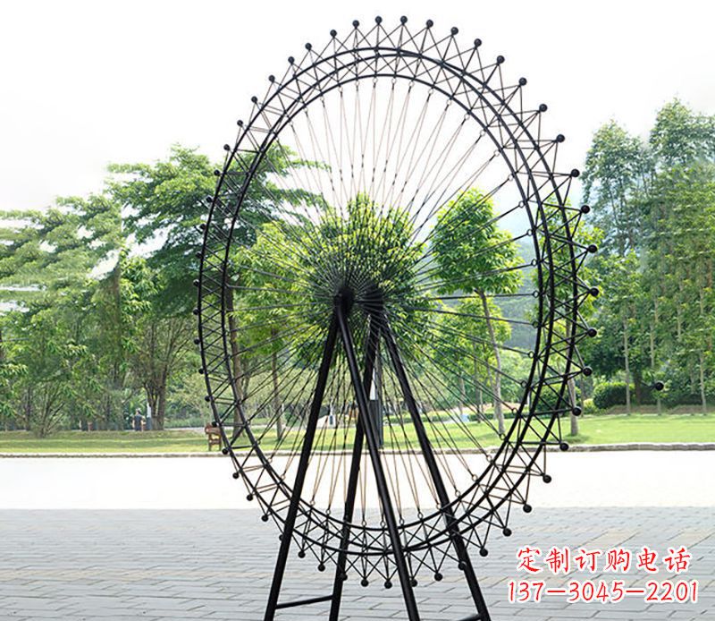 合肥不锈钢摩天轮雕塑视觉与空间的结合
