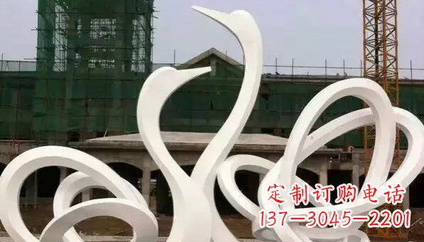 合肥不锈钢天鹅雕塑给人以美丽的感受