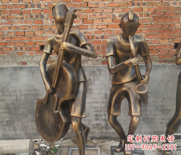 合肥抽象吹萨克斯人物铜雕
