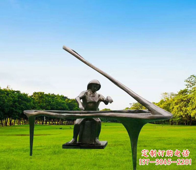 合肥钢琴之音铸成雕塑