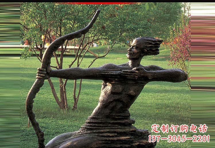 合肥抽象后羿射日铜雕