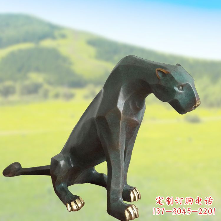 合肥精美铜质豹雕塑精致雕刻,精美外形