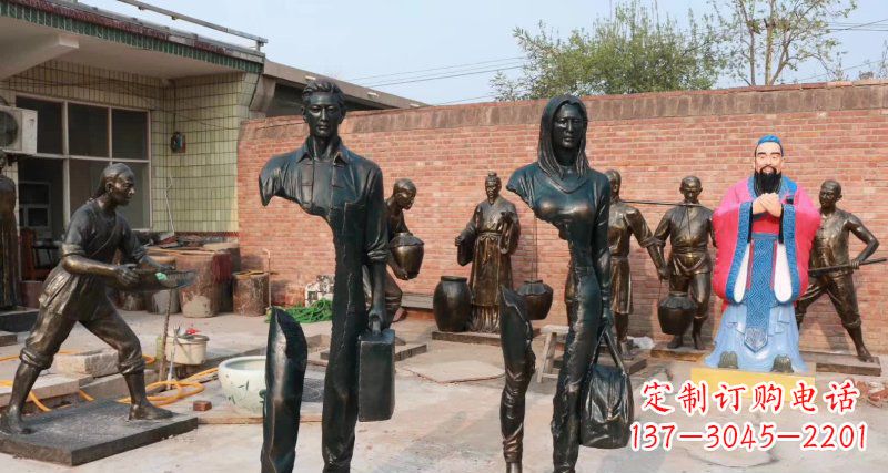合肥抽象男人女人铜雕