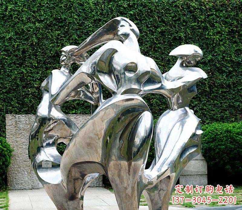 合肥抽象女人不锈钢景观雕塑