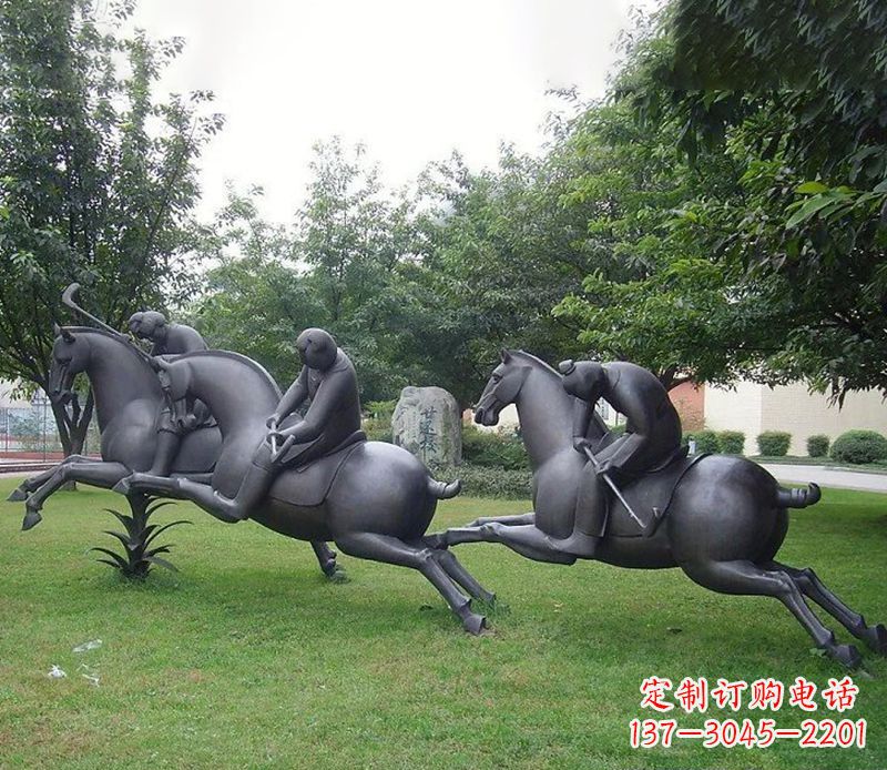 合肥抽象人物骑马铜雕