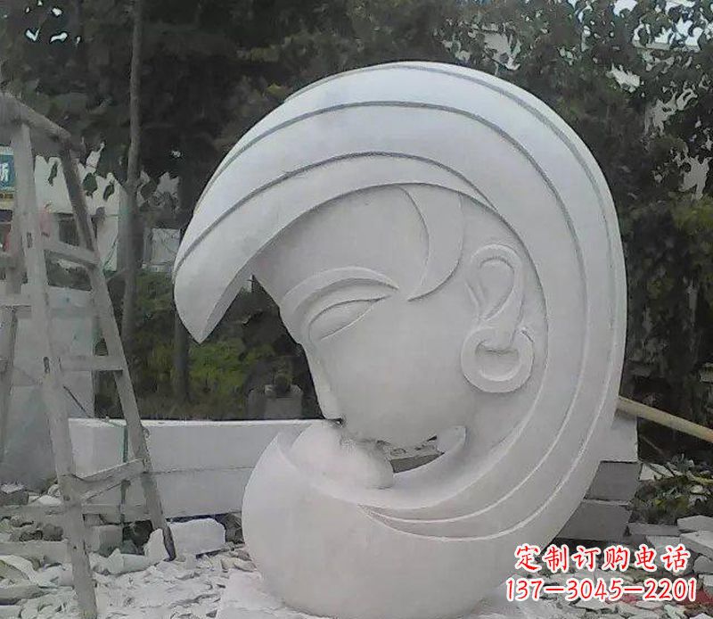 合肥抽象人物头像石雕