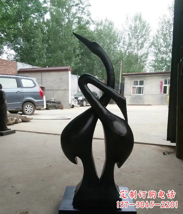 合肥抽象天鹅景观动物铜雕