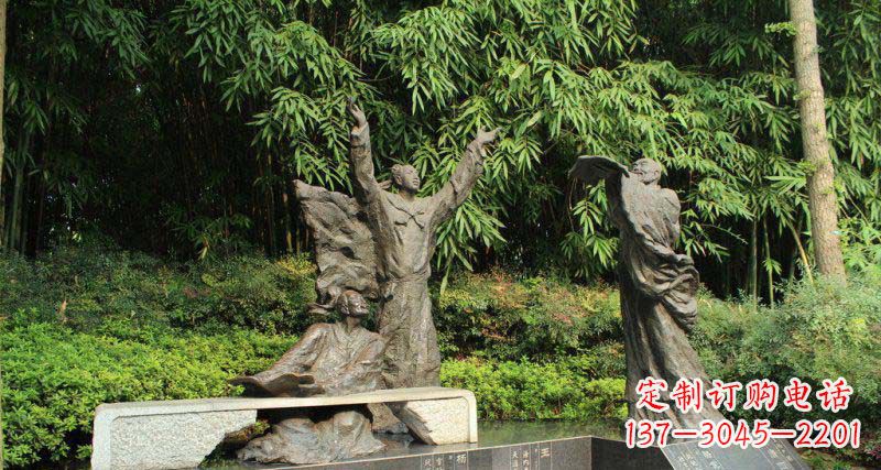 合肥昔日名人的铜雕传承