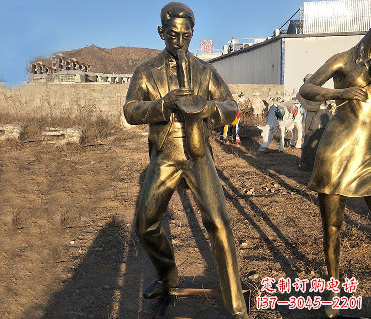 合肥铜雕萨克斯风音乐人物