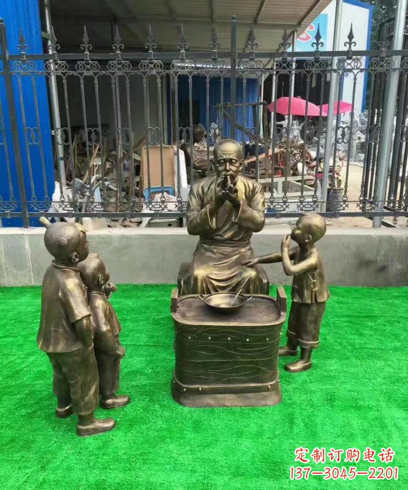 合肥传统糖人铜雕——赞美传统文化的艺术精品