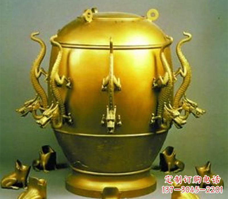 合肥纯铜古天文仪器地震仪地动仪铸铜雕塑