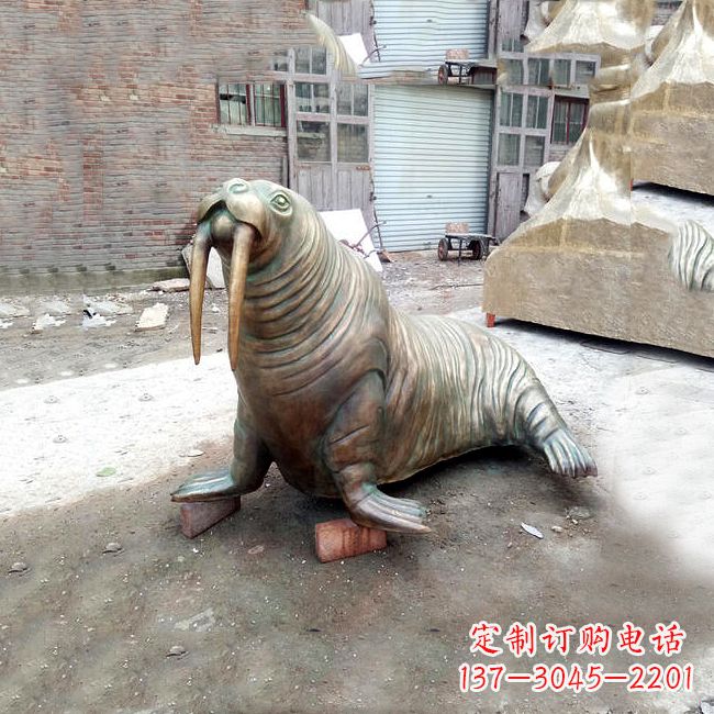 合肥纯铜海豹雕塑