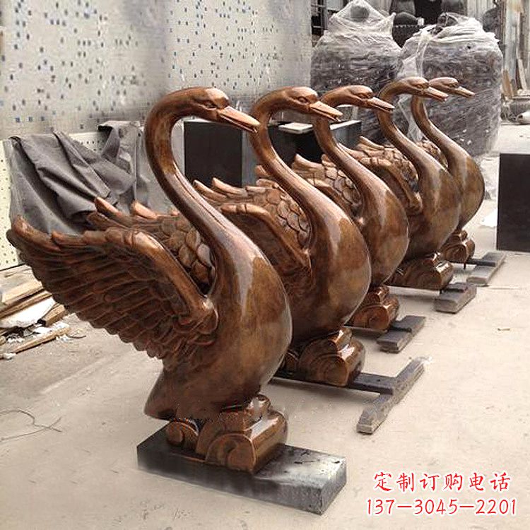 合肥纯铜喷水天鹅雕塑