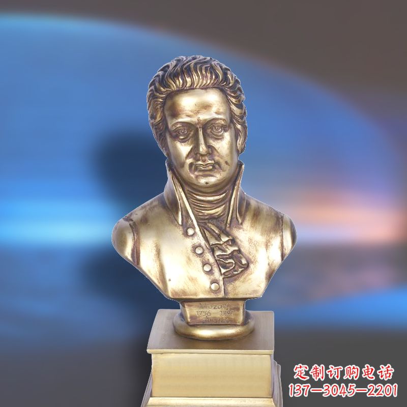 合肥纯铜莫扎特头像雕塑