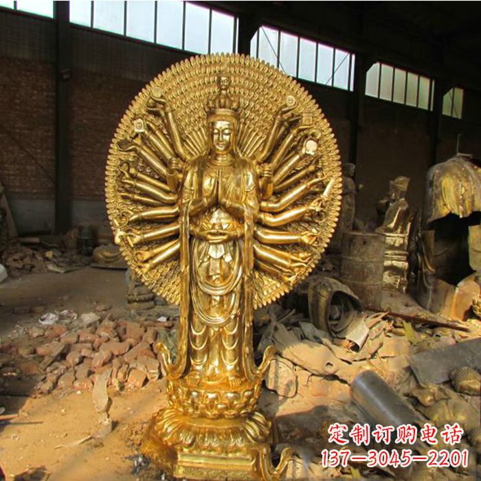 合肥纯铜千手观音铜像