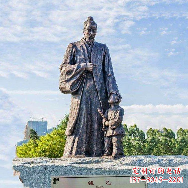 合肥纯铜钱乙雕像-公园园林历史名人雕塑