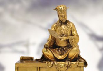 合肥纯铜诸葛亮雕塑象征中国智慧