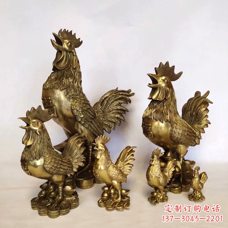 合肥鸡雕塑纯铜打造的精美艺术品