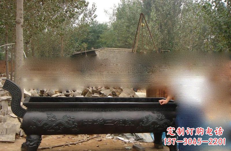 合肥祠堂方形香炉铜雕