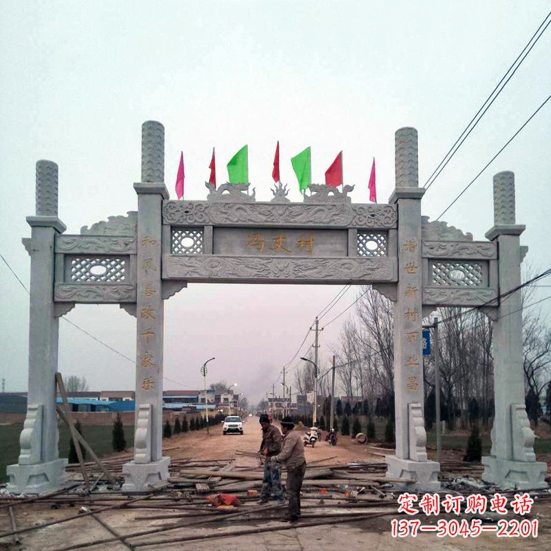 合肥传承古老石牌坊雕塑