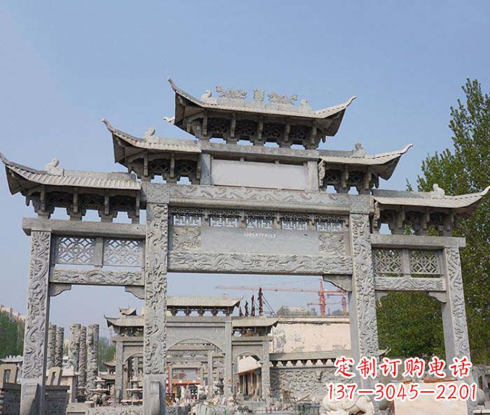 合肥大理石牌坊雕塑传承中国古典文化