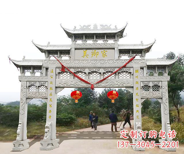 合肥牌坊雕塑珍贵的传统文化