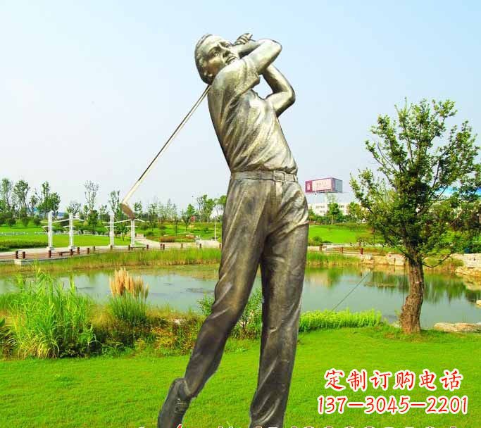 合肥打高尔夫球人物铜雕222
