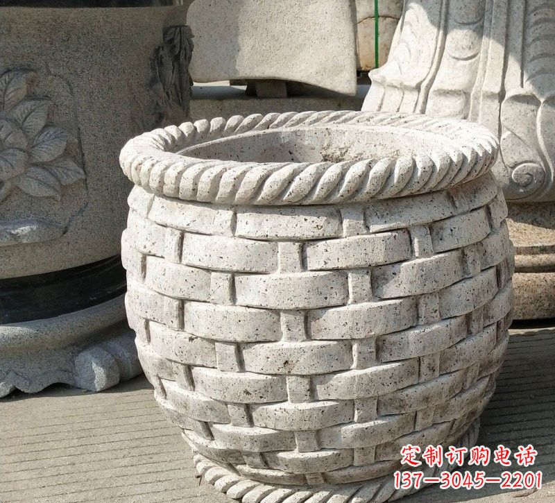 合肥大理石雕塑水缸