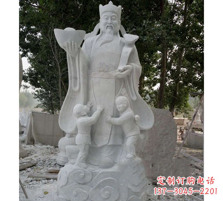 合肥大理石财神雕塑——守护家庭繁荣