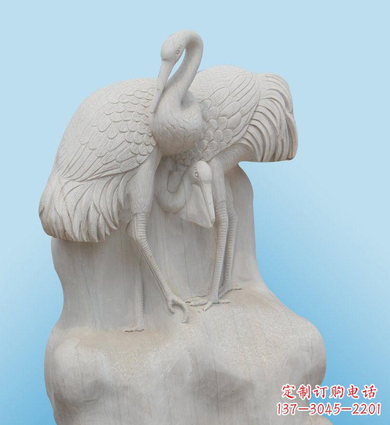 合肥大理石制作的丹顶鹤雕塑