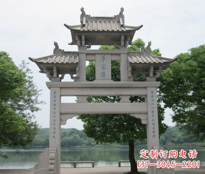合肥大理石单门牌楼雕塑精美的艺术瑰宝