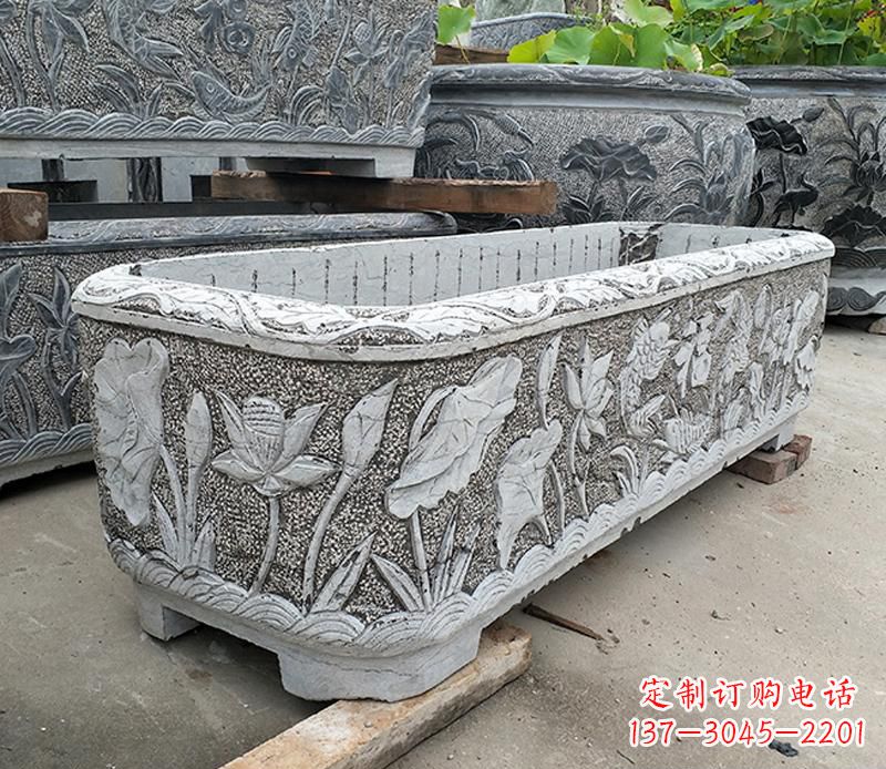 合肥大理石菊花水缸雕塑