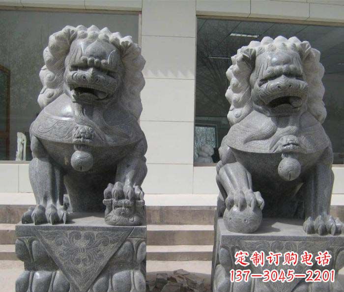 合肥大理石雕刻的狮子雕塑