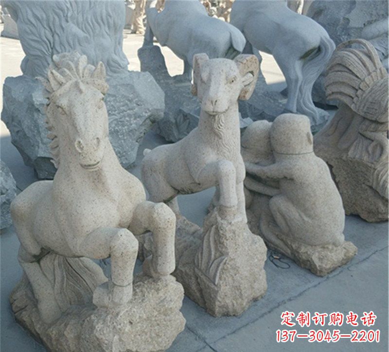 合肥大理石公园动物雕塑