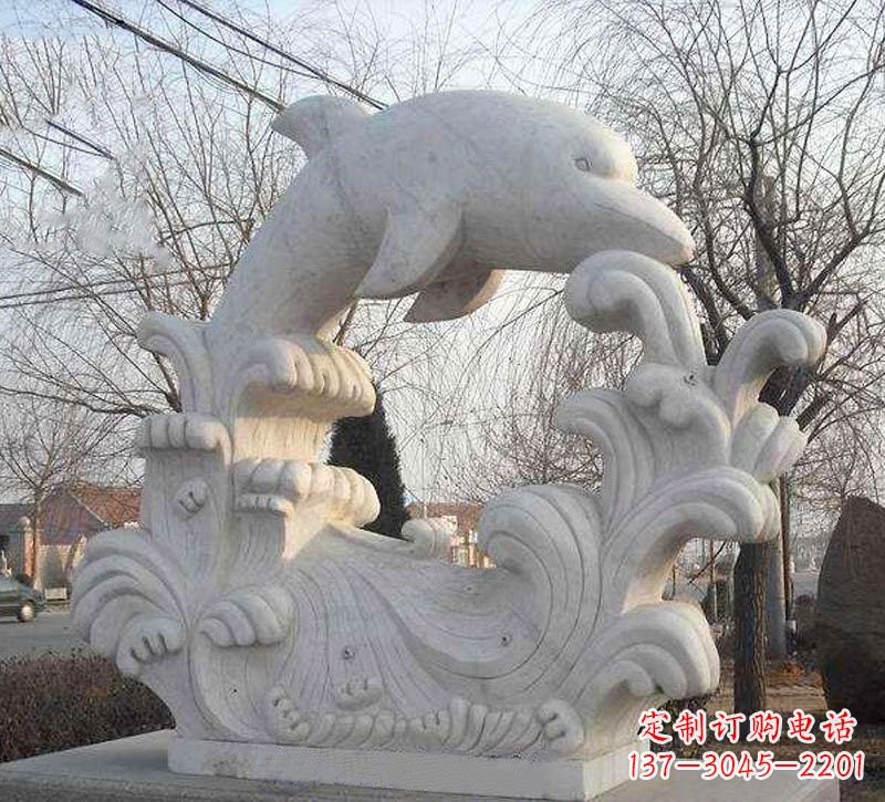 合肥海豚浪花大理石雕塑