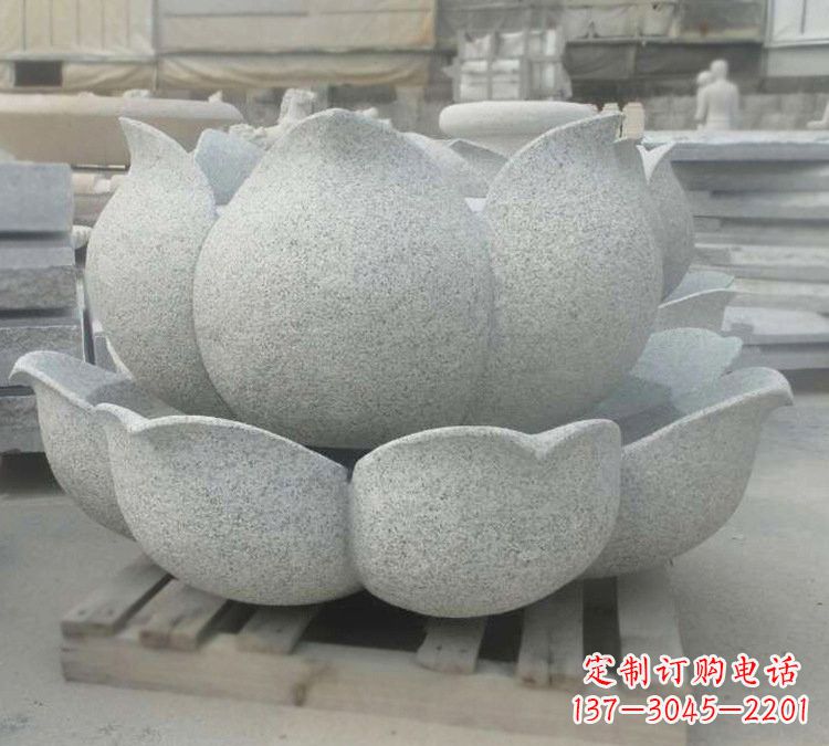 合肥高雅精美的大理石公园莲花喷泉雕塑