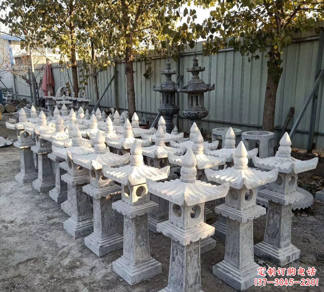 合肥优雅摩登,大理石公园石灯雕塑