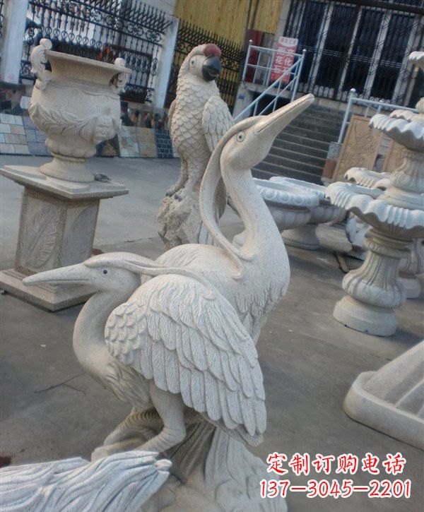 合肥中领雕塑仙鹤石雕