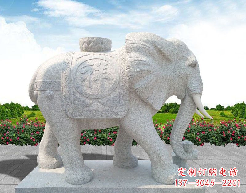 合肥精美大理石大象雕塑