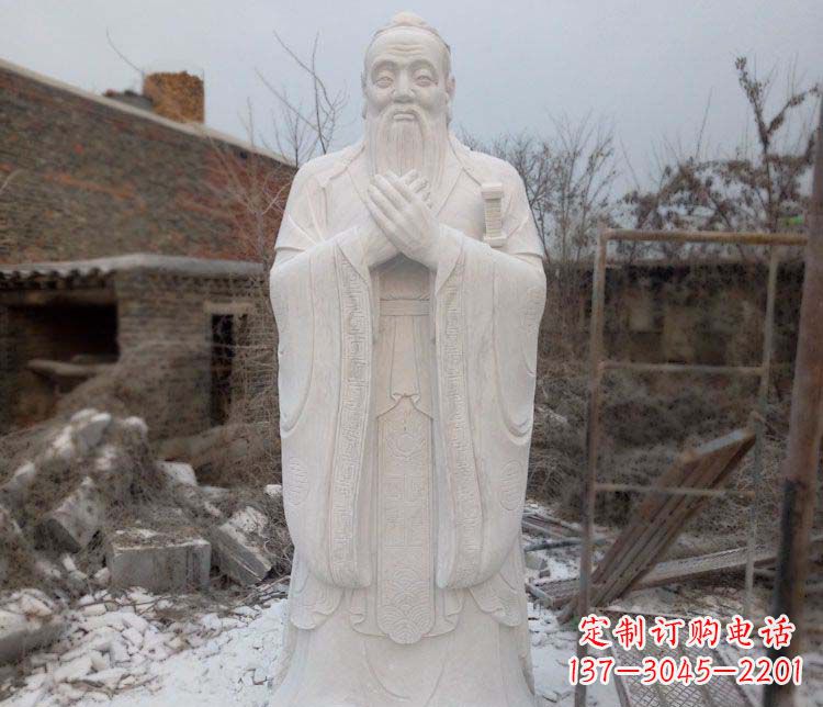 合肥大理石孔子行教像古代名人石雕