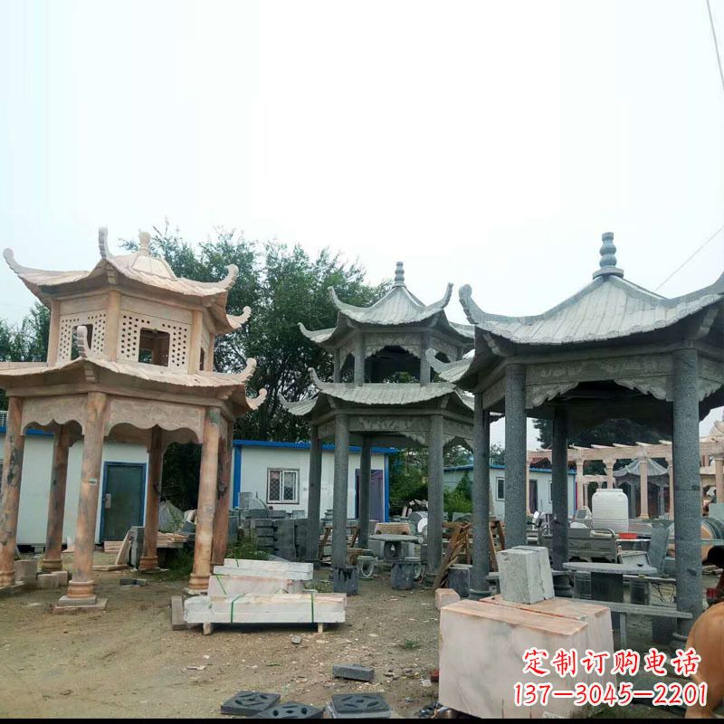 合肥精美大理石凉亭雕塑